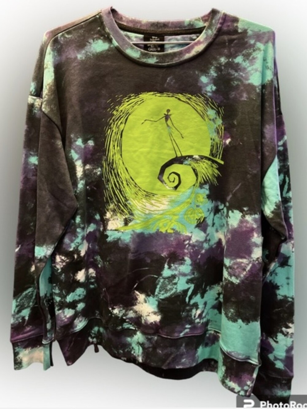 Disney Tim Burton Tie-Dye Pullover in Purple & Teal